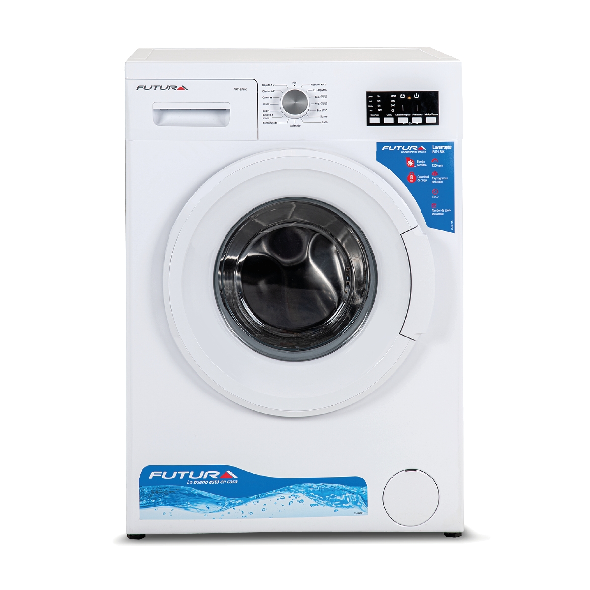 Lavarropas carga frontal Futura FUT-LF8K – 8Kg.
